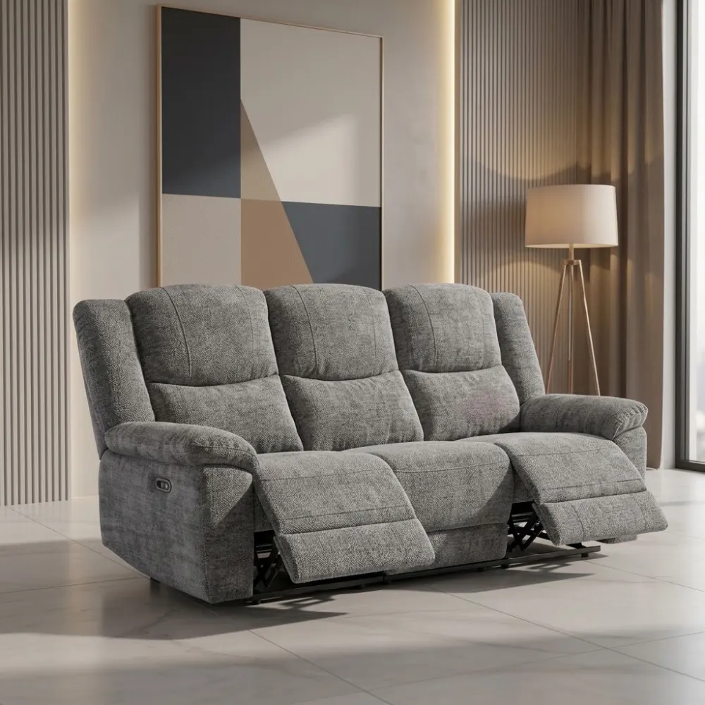68459 FULL FABRIC, 5 ELECTRIC RECLINER SOFA 3EE G735-29A