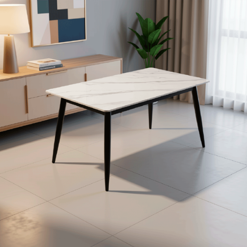 [41099] 41099 NORDIC DINING TABLE RECTANGULAR WHITE MARBLE TOP 160X 90 CM  