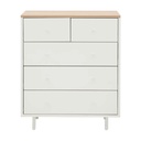 66525 MINIMAL CHEST OF 5 DRAWERS 80CM WT/LW