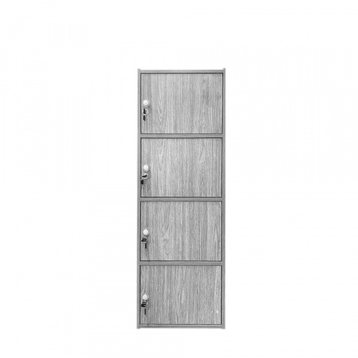 [17377] 17377 COLOUR BOX 4 DOOR GREY OAK W/LOCK VTF 4D GF/S (LO) H1207XL406XD292MM