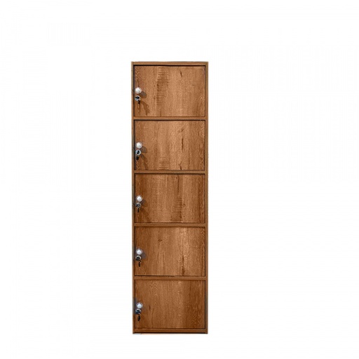 [17379] 17379 COLOUR BOX 5 DOOR W/LOCK VTF 5D GF/S (LO) H1511XL406XD292MM CHEST NUT