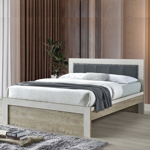 [17568] 17568 BED 5FT GV AD05BD (DM) NATURAL OAK /SNOW OAK 152.5X19..5CM