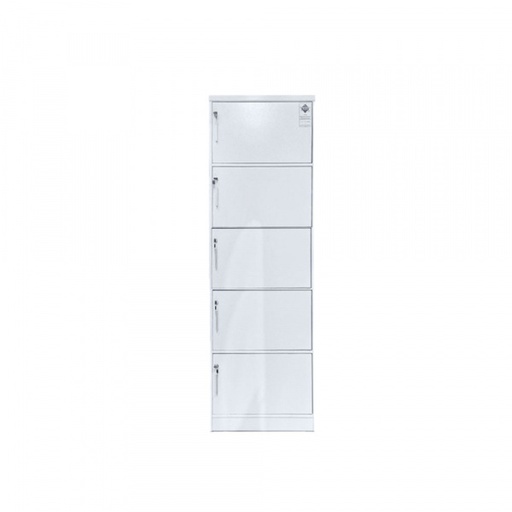 [17739] 17739 STORAGE CABINET 5 DOOR (W/LOCK) - SUPER WHITE 1.92X0.6X0.41M - GV 5616(LO)