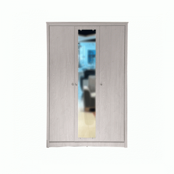 [19051] 19051 WARDROBE 3 DOOR 1 DRAWER GV WN03AWD 1/3 SNOW OAK