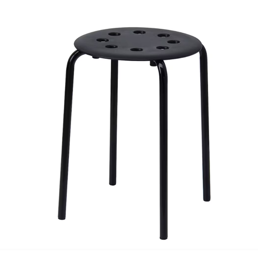 [19148] 19148 BLACK STOOL 45CM 10135659