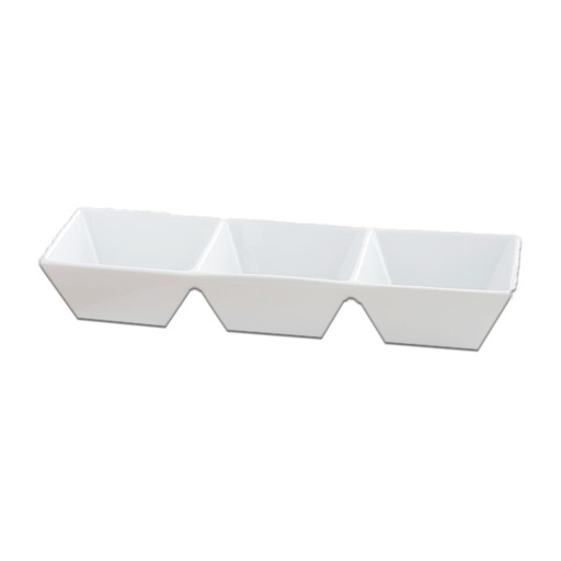 [21480] 21480 SAUCE DISH 3 COMPARTMENT 18.5 CM # 03805 (WHITEWARE)