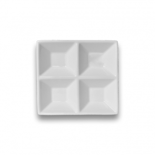 [30140] 30140 WILMAX DIVIDED SQUARE DISH 6"/15CM 6X36CTN WL-992017
