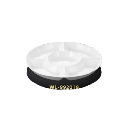 [30141] 30141 WILMAX DIVIDED ROUND DISH 10"/25.5CM 4X24CTN WL-992019