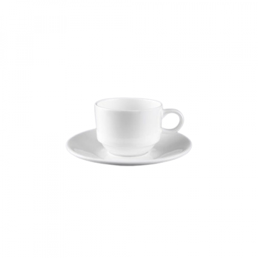 [30198] 30198 WILMAX 5 OZ/140ML COFFEE CUP & SAUCER 6X48CTN WL-993039