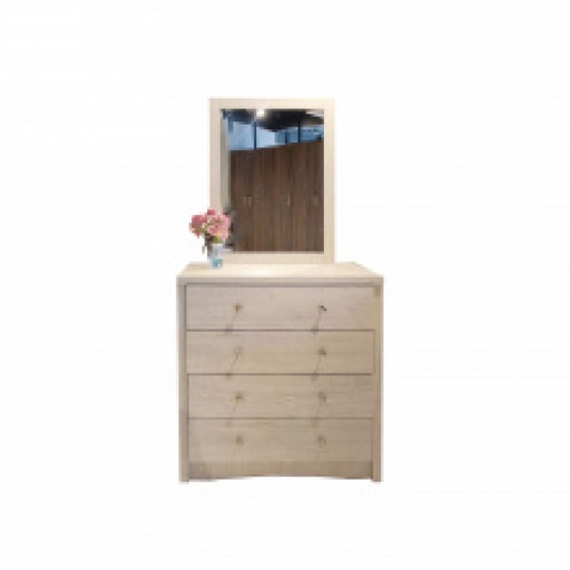 [30605] 30605 DRESSER WITH MIRROR GV WN4DDS 1/2 SNOW OAK