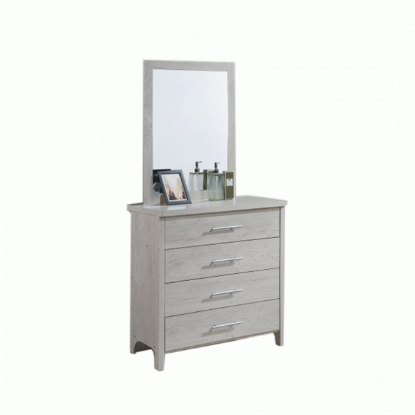 [30606] 30606 DRESSER WITH MIRROR GV H04DDS 1/2 SNOW OAK