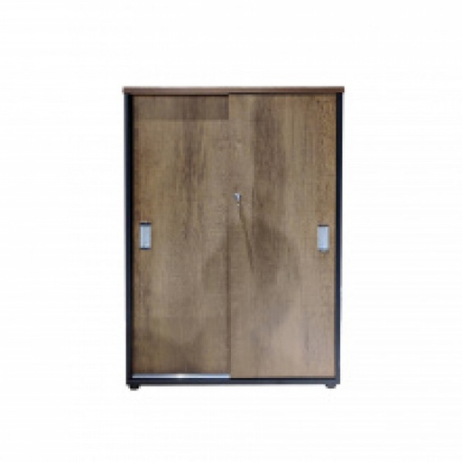 [31246] 31246 SLIDING DOOR CABINET OZ-2D12 800WX400DX1200H OAK/BLACK