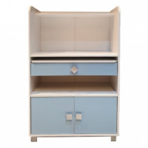 [34507] 34507 MICROWAVE OVEN CABINET VTF KM02 WHITE/BLUE