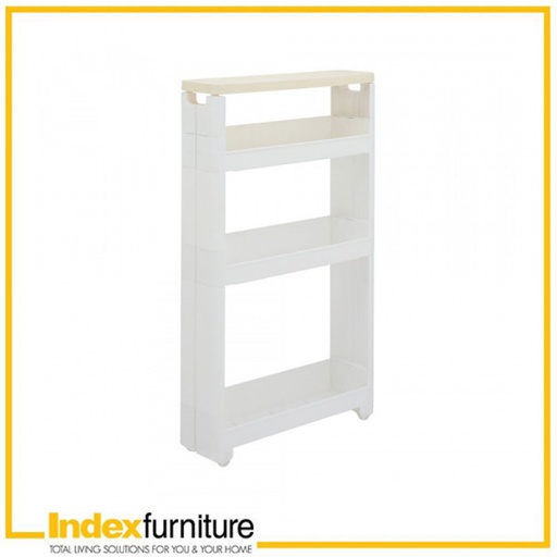 [42383] 42383 CHERINE 4-TIER NARROW BATH SHELF 45X12.5X75 CM WT/NT