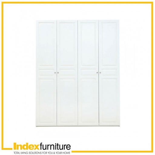 [42479] 42479 COLLIN WARDROBE 4 DOORS WT 180X59.5X230CM
