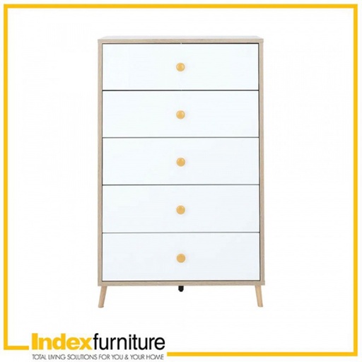 [42500] 42500 ORCHID CHEST 5 DRAWERS 60CM NT/WT 60X38X95.8CM