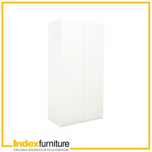 [42508] 42508 VASIM 2 DOOR WARDROBE WT, 100X58.6X200CM
