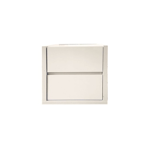 [61018] 61018 NIGHT STAND 2DRAWER SGY NS069 WHITE HIGH GLOSS/  WHITE WASH