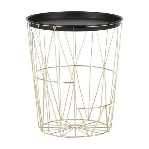 [61174] 61174 LIMA SIDE TABLE GD/BK                   