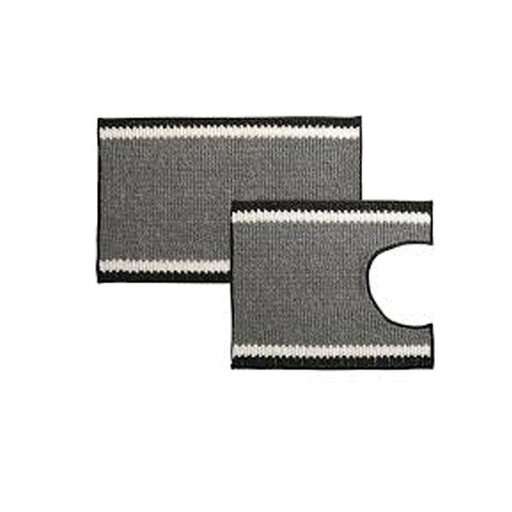 [61187] 61187 BUBBLY BATH MAT 50X80/50X60 CM BK       