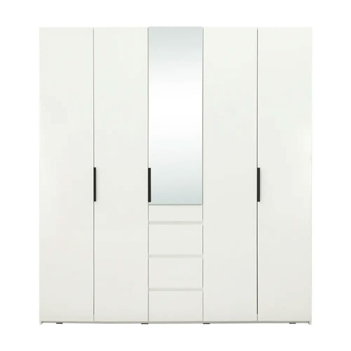 [40395] 40395 MAXI WARDROBE5DRS WOOD+MIRROR WT#01 