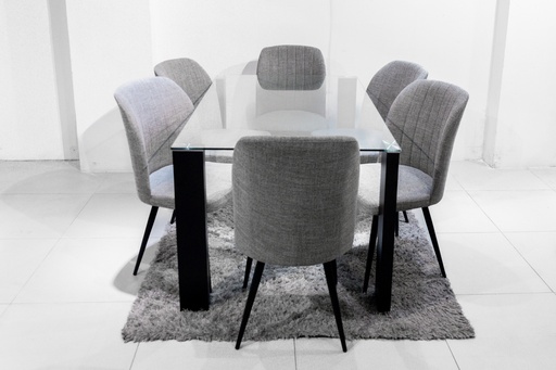 [63580] 63580 DINING SET (6+1) ALICE B DT-100+DC-527