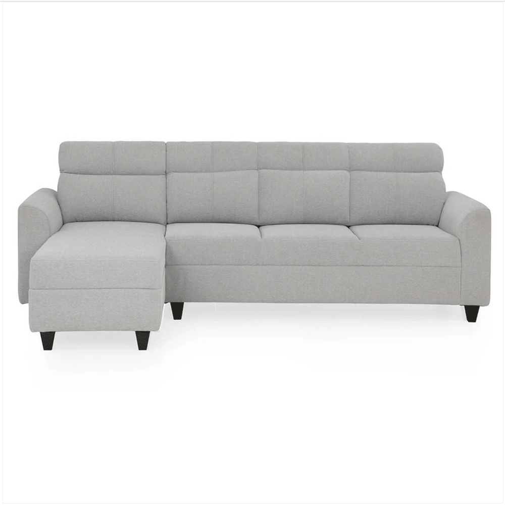 [63668] 63668 DUROFLEX SOFA WITH LOUNGER ZIVO PLUS CLOUDY GRAY FABRIC 3SEATER  