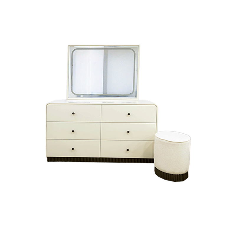 [68223] 68223 DRESSER 1083 WITH MIRROR & STOOL WITH LED TOUCHING CONTROL
