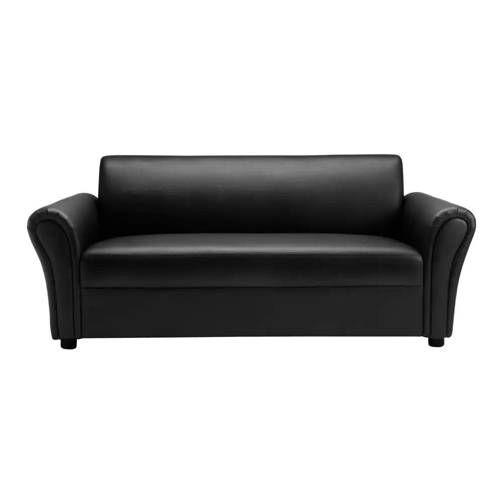 40919 H-JAMES PVC 2.5/S SOFA BK PVC UPHOLSTERY. PLASTIC LEG 