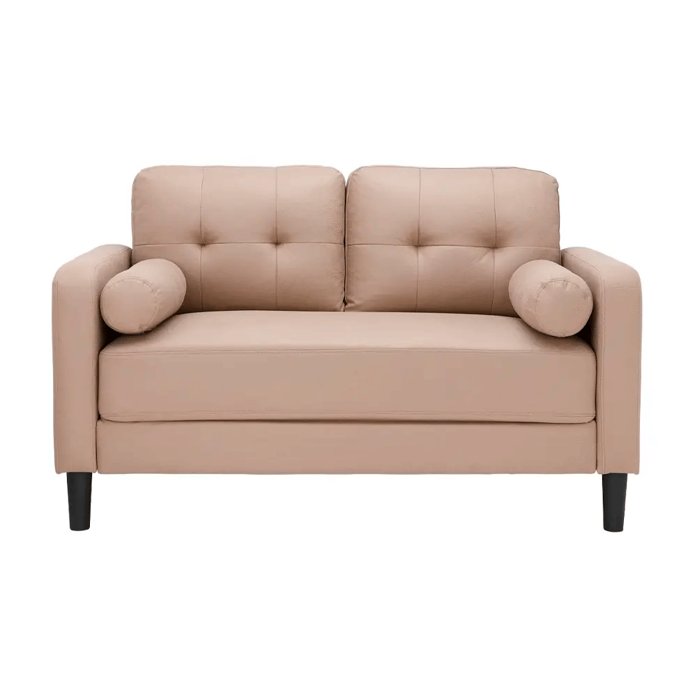 [66577] 66577 RAFFY FABRIC SOFA 2/S LBN FABRIC UPHOLSTERED, PLASTIC LEGS 