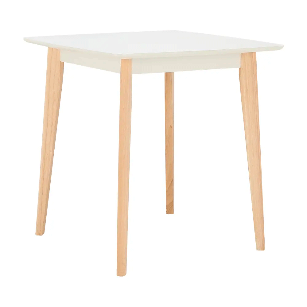 [66583] 66583 MAWIN DINING TABLE 75X75 CM WT/NT MDF WITH COATING, SOLID LEG. 