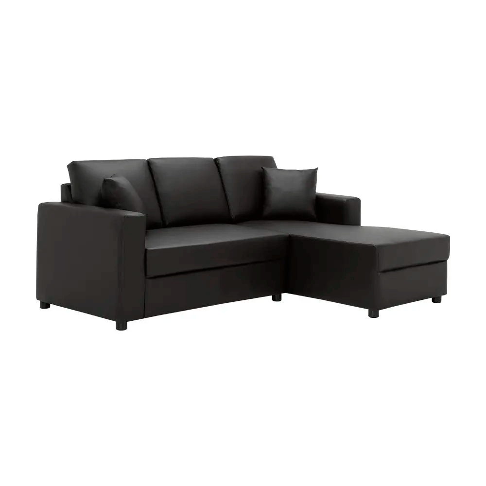 [66588] 66588 H-JORGE/P PVC L-SHAPE SOFA/L DBN PVC UPHOLSTERY. PLASTIC LEG. 