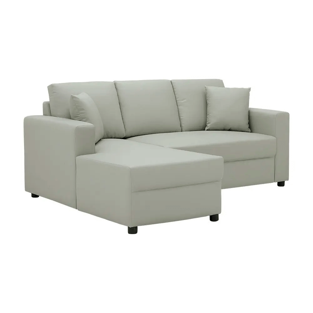 66589 H-JORGE/P PVC L-SHAPE SOFA/R LGY PVC UPHOLSTERY. PLASTIC LEG. 
