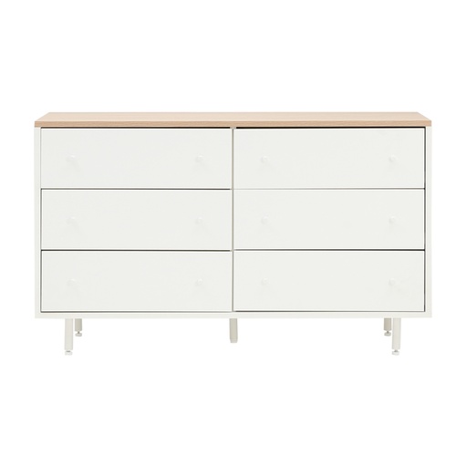 45426 MINIMAL CHEST OF 6 DRAWERS 120 CM. WT/LW	 